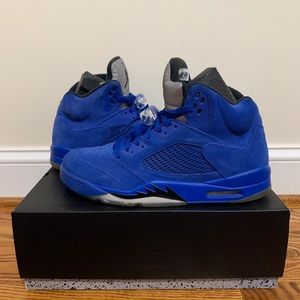 Air Jordan 5 Retro Blue Suede 2017 size 12
